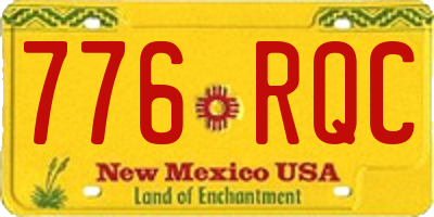 NM license plate 776RQC
