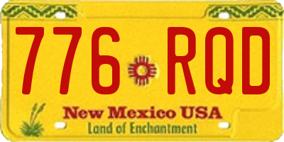 NM license plate 776RQD
