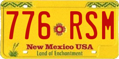 NM license plate 776RSM