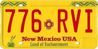NM license plate 776RVI