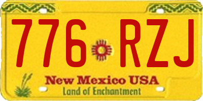 NM license plate 776RZJ