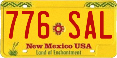 NM license plate 776SAL