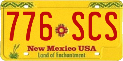 NM license plate 776SCS