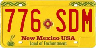 NM license plate 776SDM