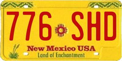 NM license plate 776SHD