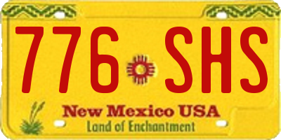 NM license plate 776SHS