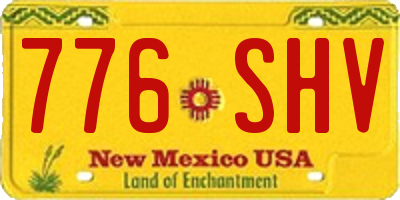 NM license plate 776SHV