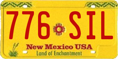 NM license plate 776SIL