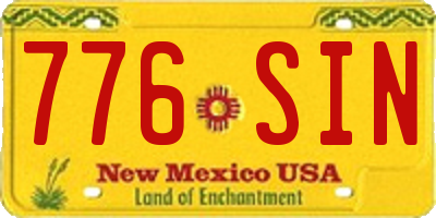 NM license plate 776SIN