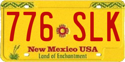 NM license plate 776SLK