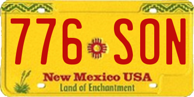 NM license plate 776SON
