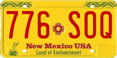 NM license plate 776SOQ