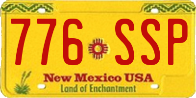 NM license plate 776SSP