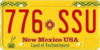 NM license plate 776SSU