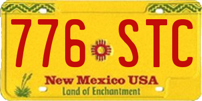 NM license plate 776STC