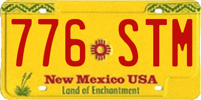 NM license plate 776STM