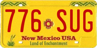 NM license plate 776SUG