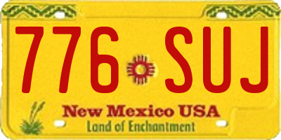 NM license plate 776SUJ
