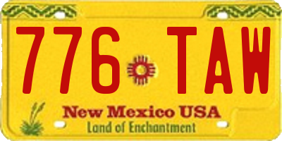 NM license plate 776TAW