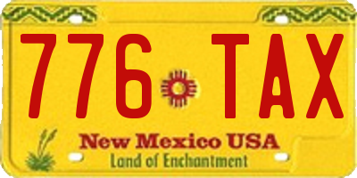 NM license plate 776TAX