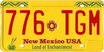NM license plate 776TGM