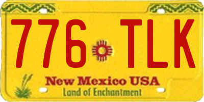 NM license plate 776TLK