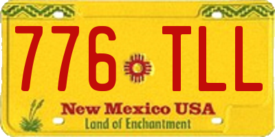 NM license plate 776TLL