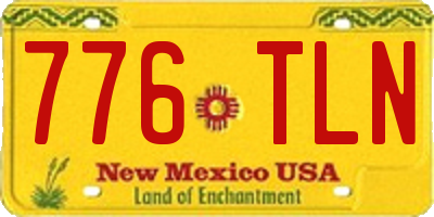 NM license plate 776TLN
