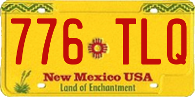 NM license plate 776TLQ