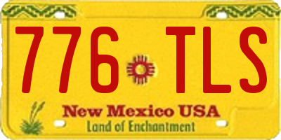 NM license plate 776TLS