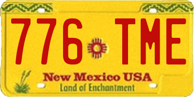 NM license plate 776TME