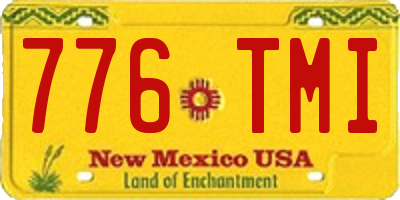 NM license plate 776TMI