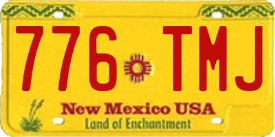 NM license plate 776TMJ