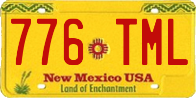 NM license plate 776TML