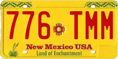 NM license plate 776TMM