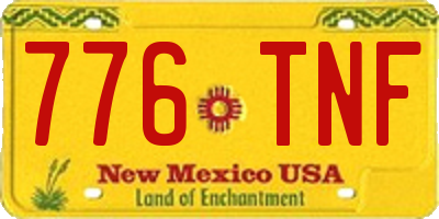 NM license plate 776TNF
