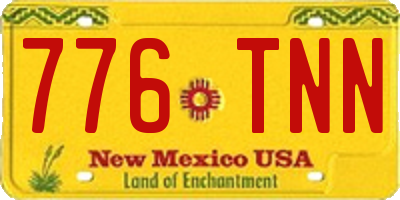 NM license plate 776TNN