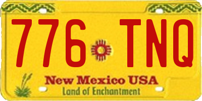 NM license plate 776TNQ