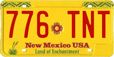 NM license plate 776TNT