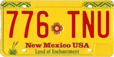 NM license plate 776TNU