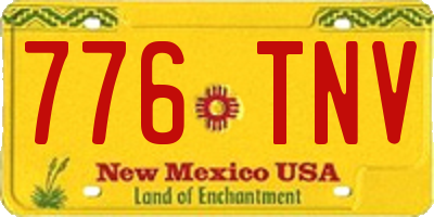 NM license plate 776TNV