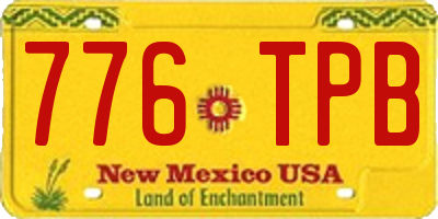 NM license plate 776TPB