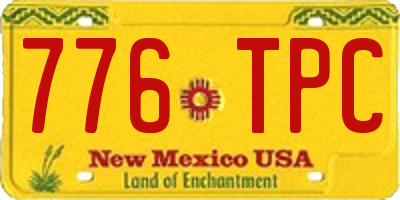 NM license plate 776TPC