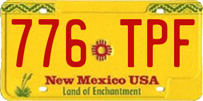 NM license plate 776TPF