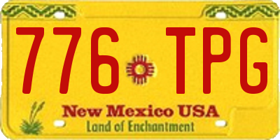 NM license plate 776TPG