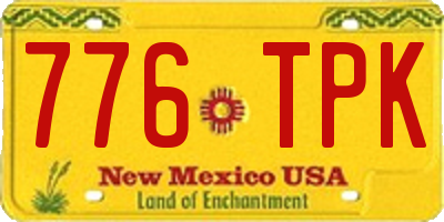 NM license plate 776TPK