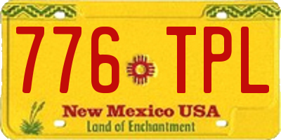 NM license plate 776TPL