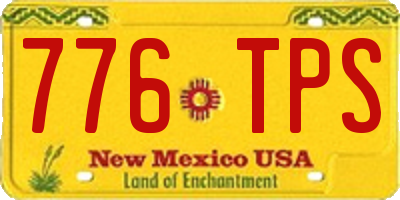 NM license plate 776TPS