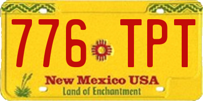 NM license plate 776TPT