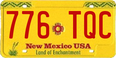 NM license plate 776TQC